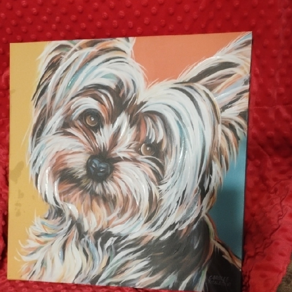 Charming Dog Portrait Canvas Art